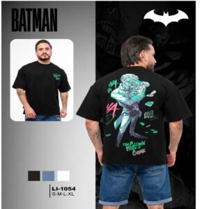 Camiseta Oversize Batman Joker The Clown Negra Ref. LI-1054