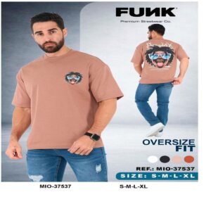 Camiseta Oversize FUNK Graphic Face Marrón Ref. MIO-37537