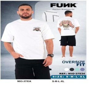 Camiseta Oversize FUNK Stacked Hands Blanca Ref. MIO-37534