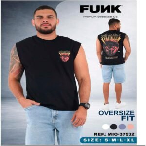 Camiseta Oversize sin mangas FUNK – Diseño “Silenced Heart” | Ref. MIO-37532