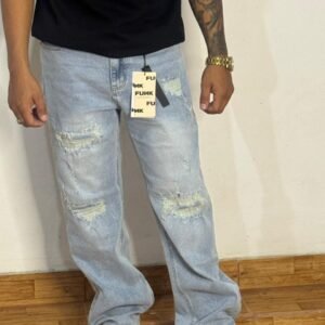 Jeans Hombre Slim Fit – Estilo Destroyed Urbano