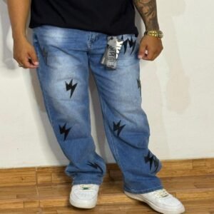 Jeans Hombre Streetwear – Diseño Rayos Urbanos